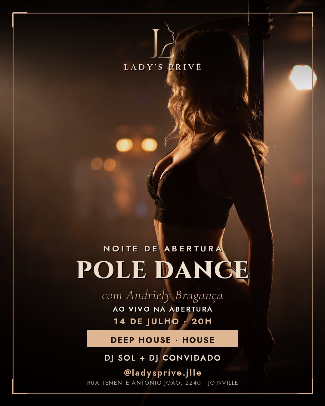 Post Lady's Privê — Pole Dance na Noite de Abertura